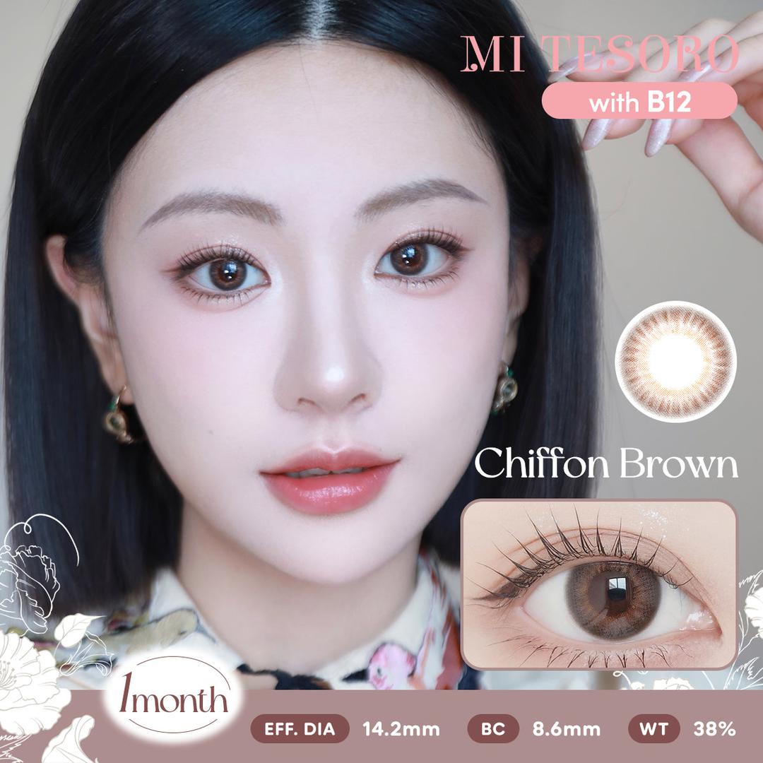 Chiffon Brown-Mi Tesoro Monthly Color Con 2pcs