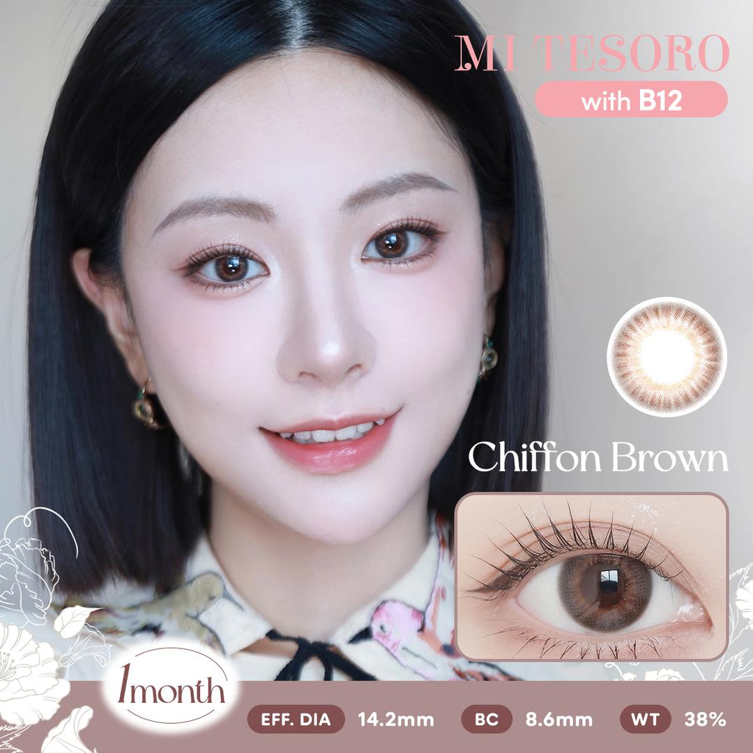 Chiffon Brown-Mi Tesoro Monthly Color Con 2pcs