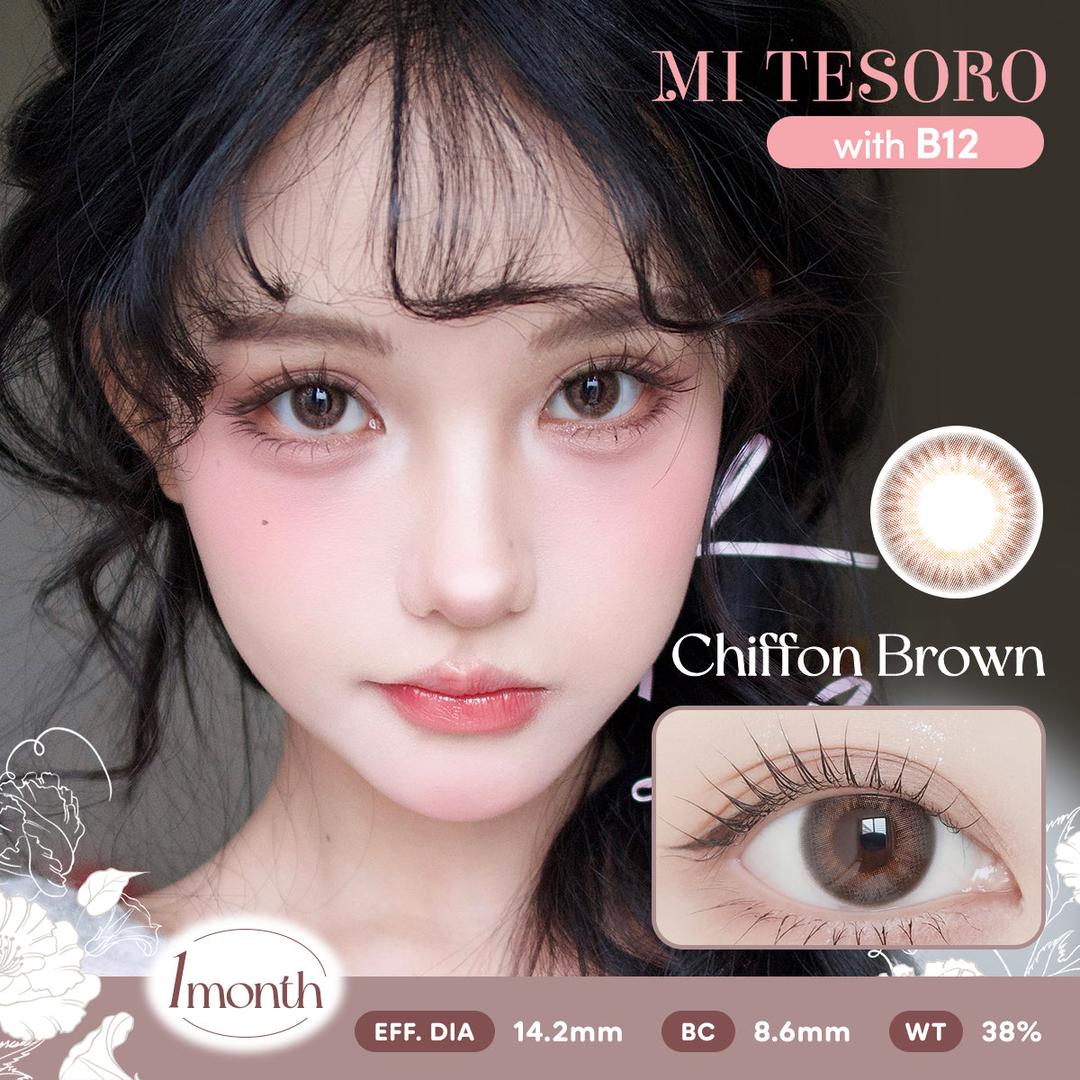 Chiffon Brown-Mi Tesoro Monthly Color Con 2pcs