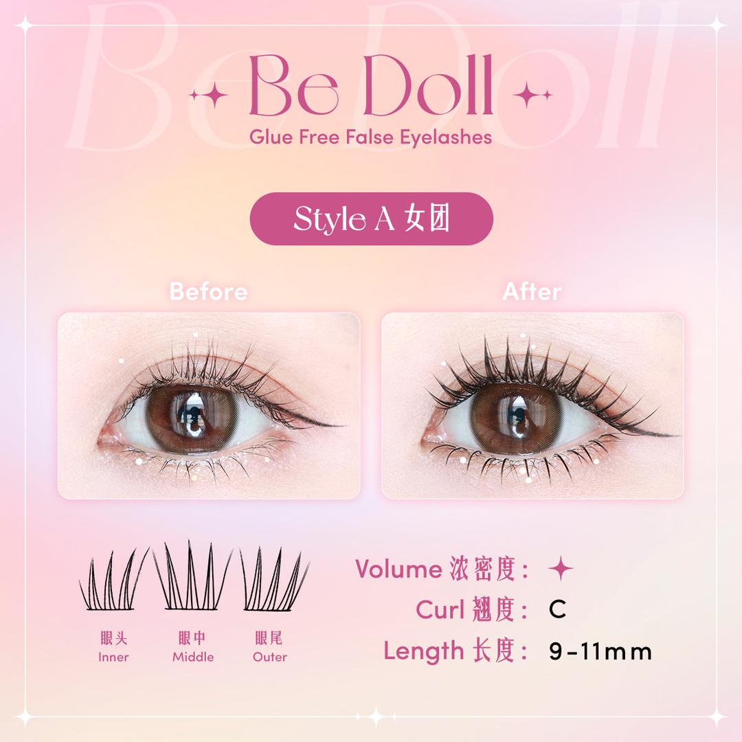 Be Doll Glue free False Eyelashes -Style A